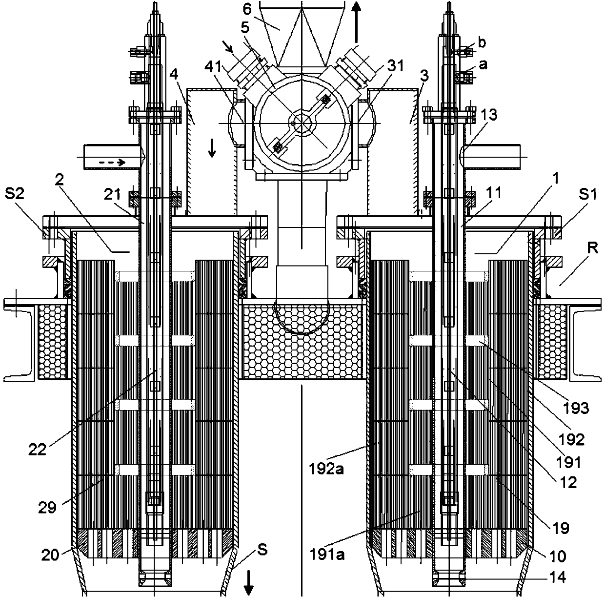 Heat storage type burner used for radiant tube