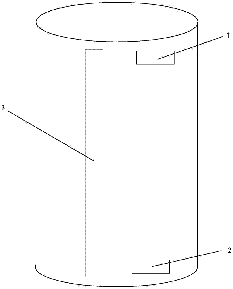 A non-contact detection device for measuring the liquid level in an insulating container