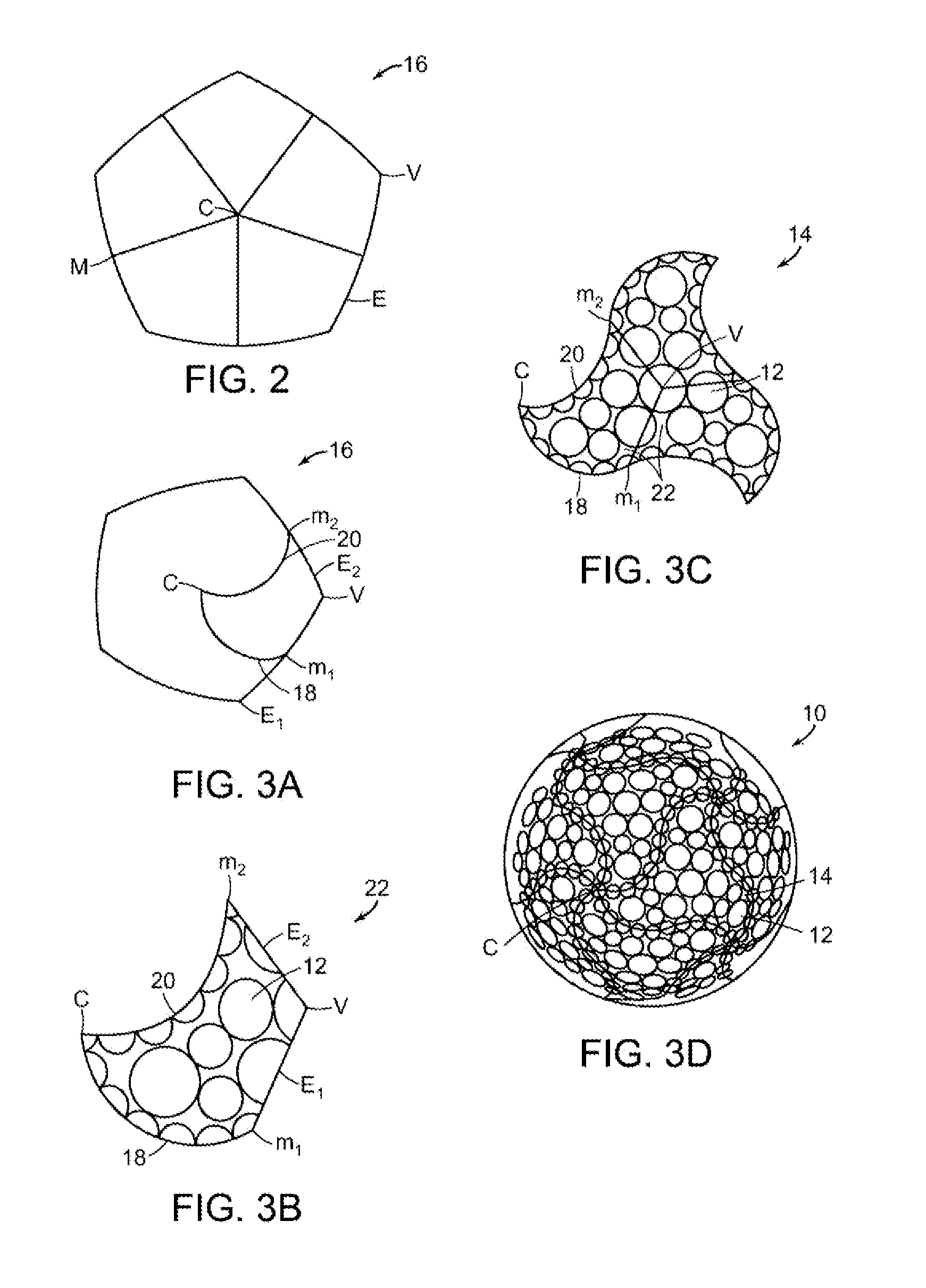 Dimple patterns for golf balls