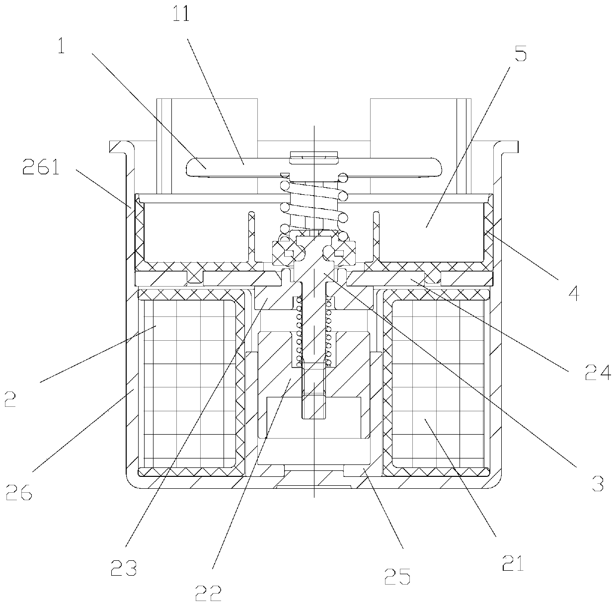 Arc extinguishing structure of high-voltage DC relay