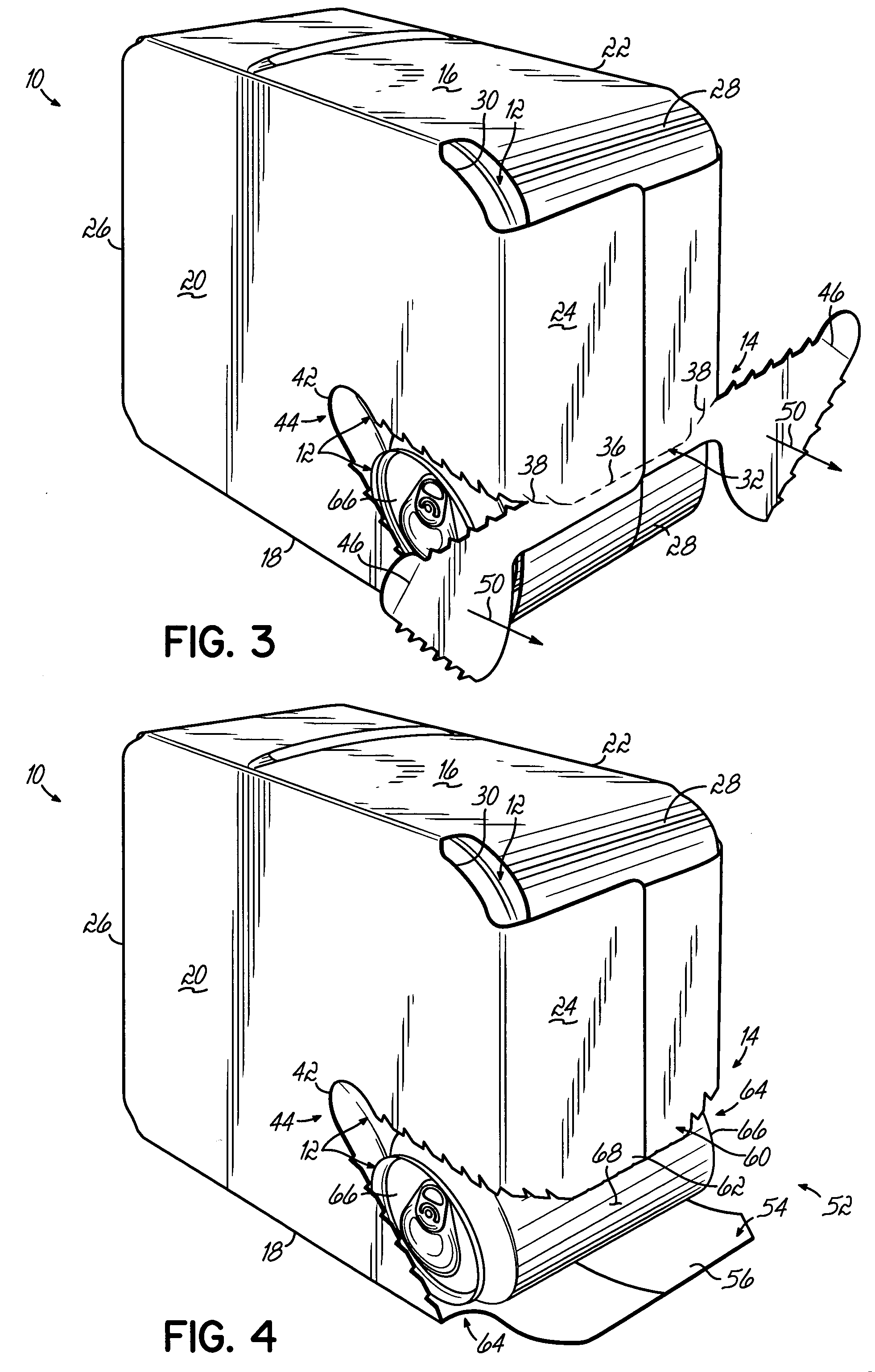 Contoured carton with dispenser