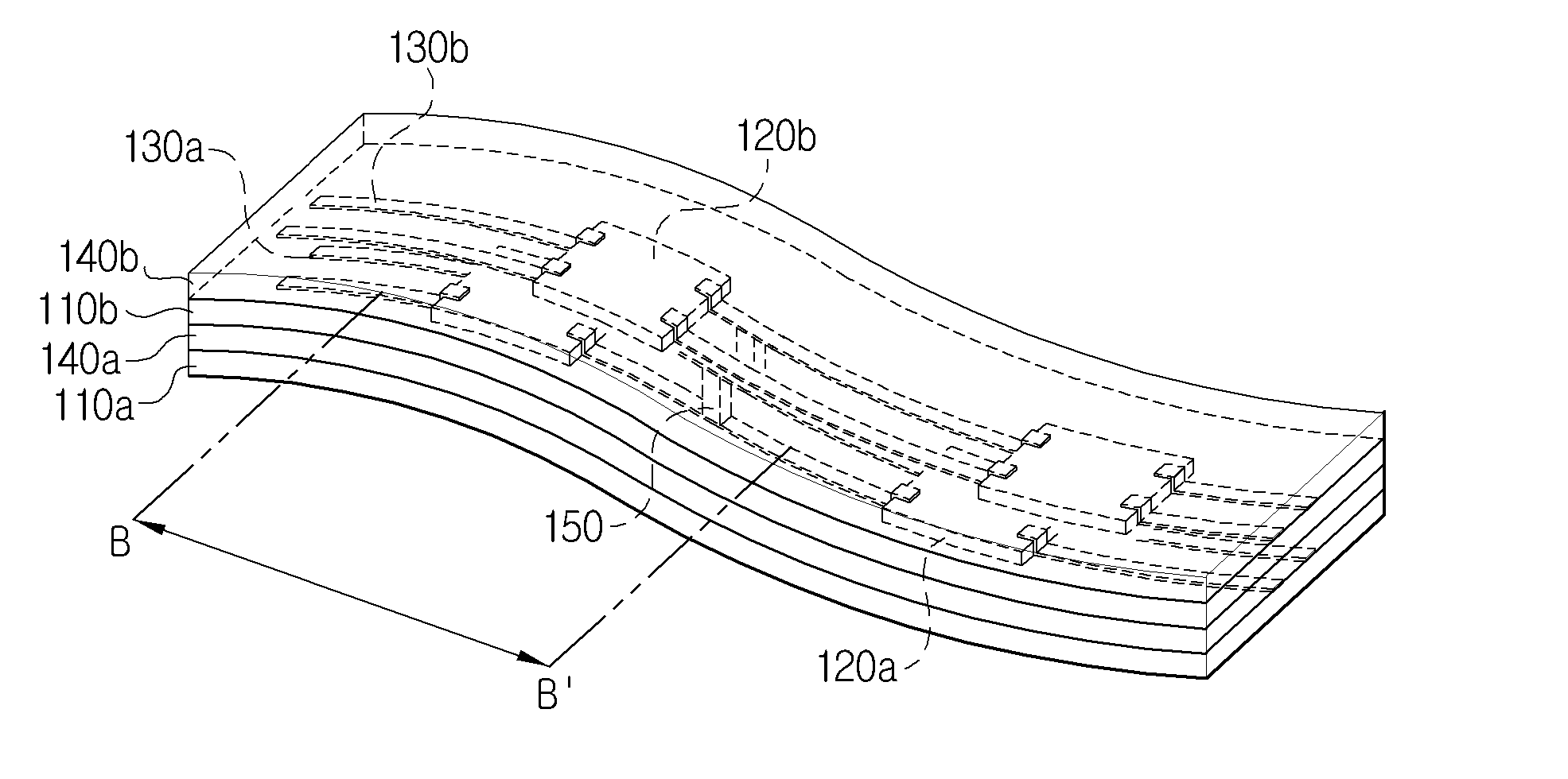 Flexible device, flexible pressure sensor, and fabrication method thereof