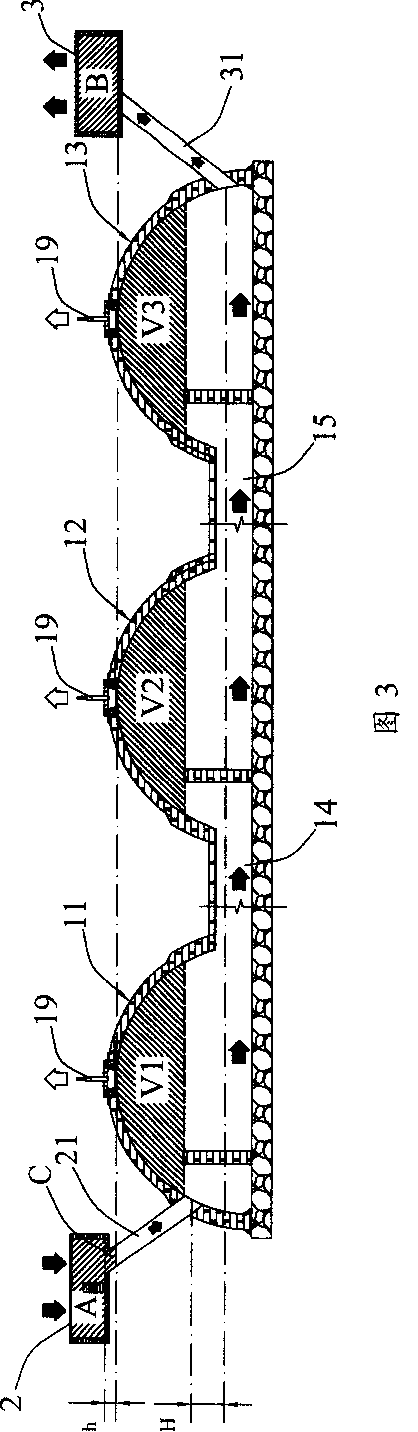 Coupled methane tank