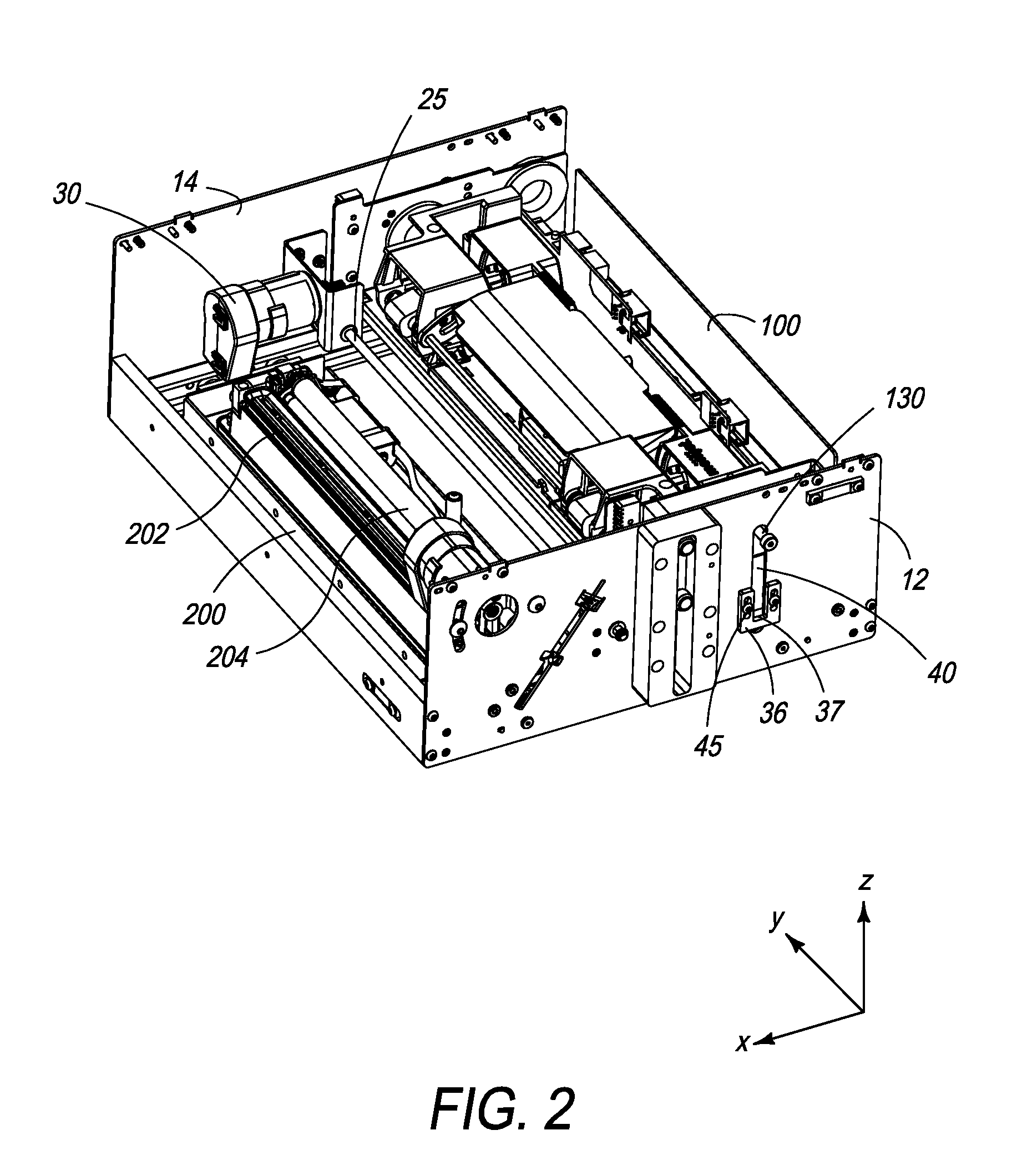 Modular printer having narrow print zone