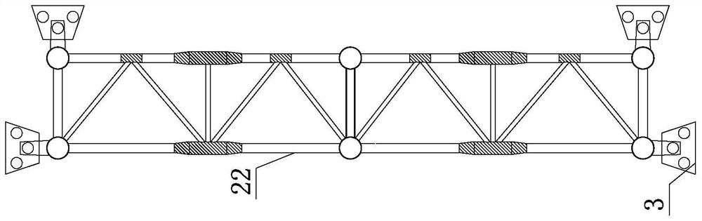 Precise installation method and structure for butt joint of split type jacket foundation and upper module of large offshore electrical platform