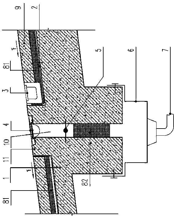 Roof deformation joint structure of automobile ramp