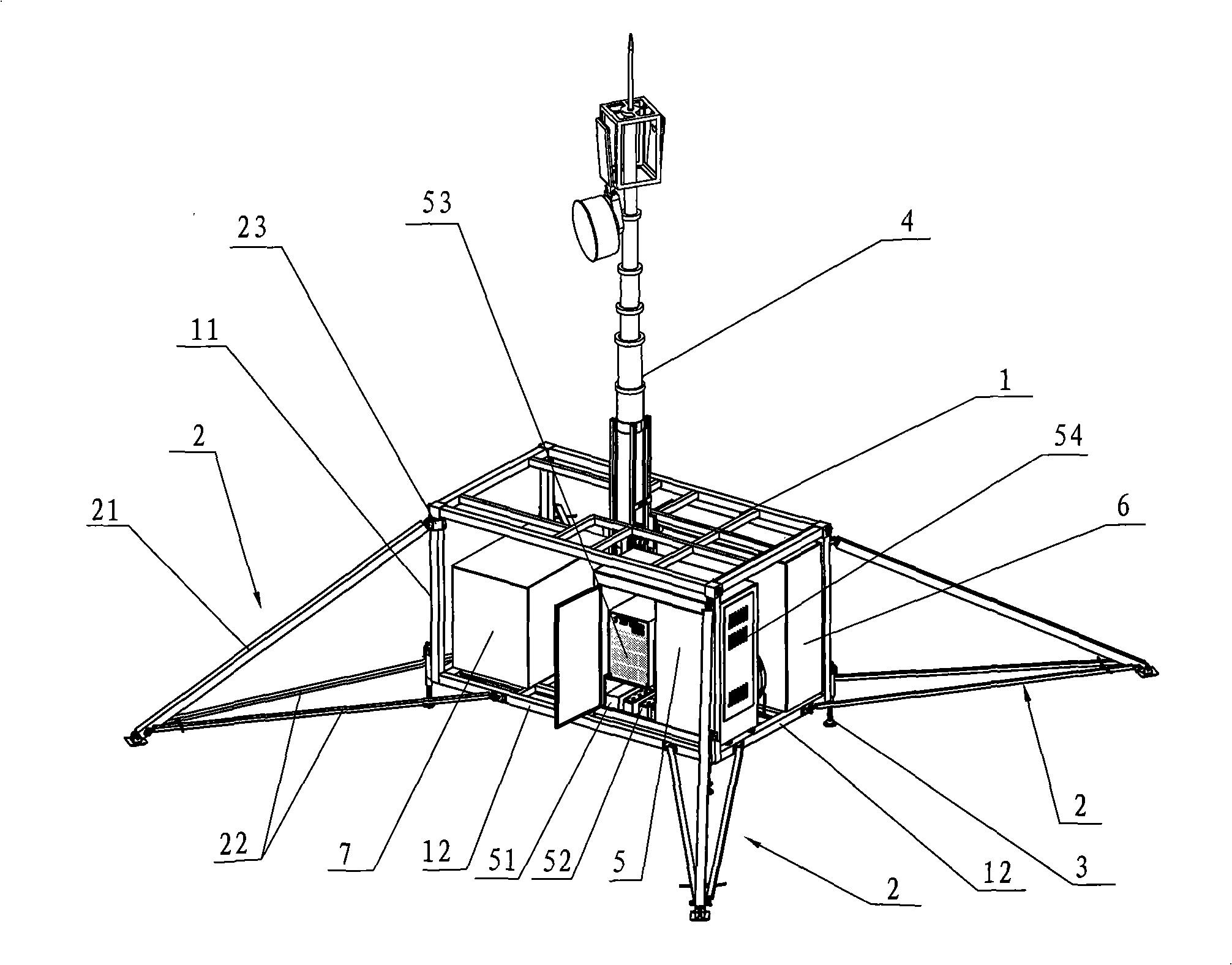 Frame type mobile base station