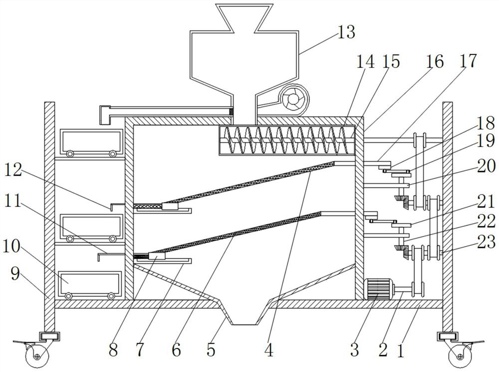 Agricultural crop seed selection and screening device