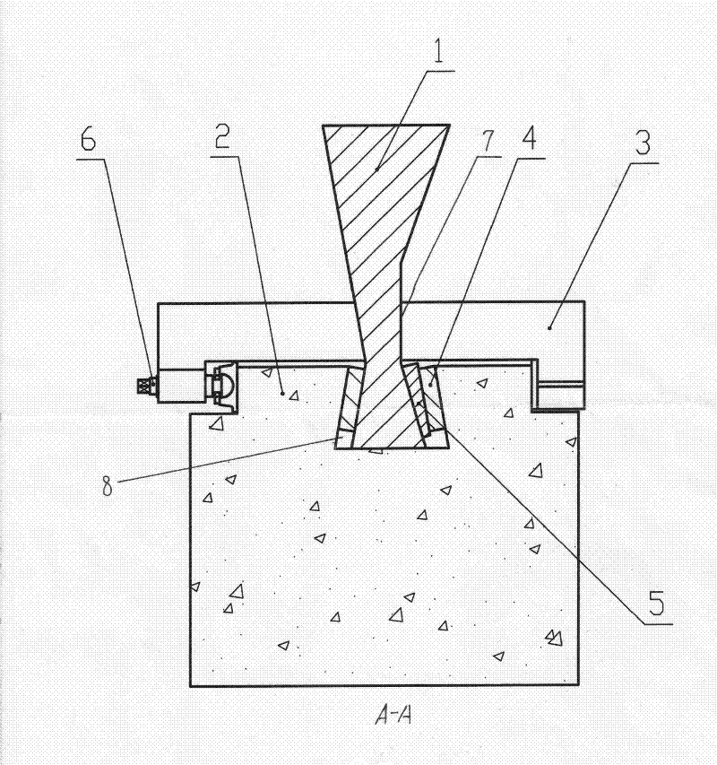 Method for connecting electrolytic aluminum anode without pouring