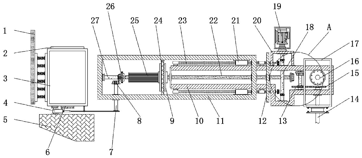 Furnace ramming mechanism of furnace ramming vehicle for large-capacity submerged arc furnace