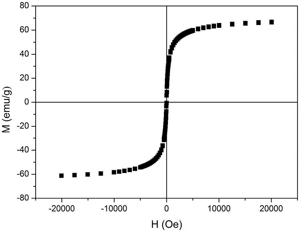 Folic acid targeted magnetic functionalized molybdenum disulfide medicine carrier and preparation method thereof