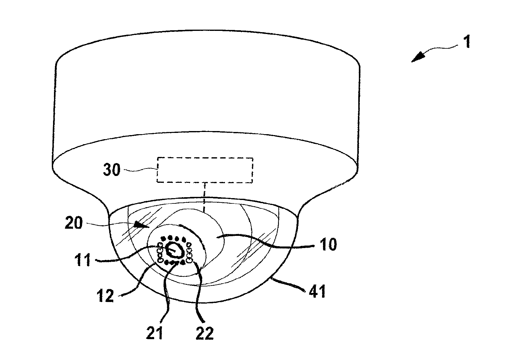 Surveillance apparatus having a radar sensor