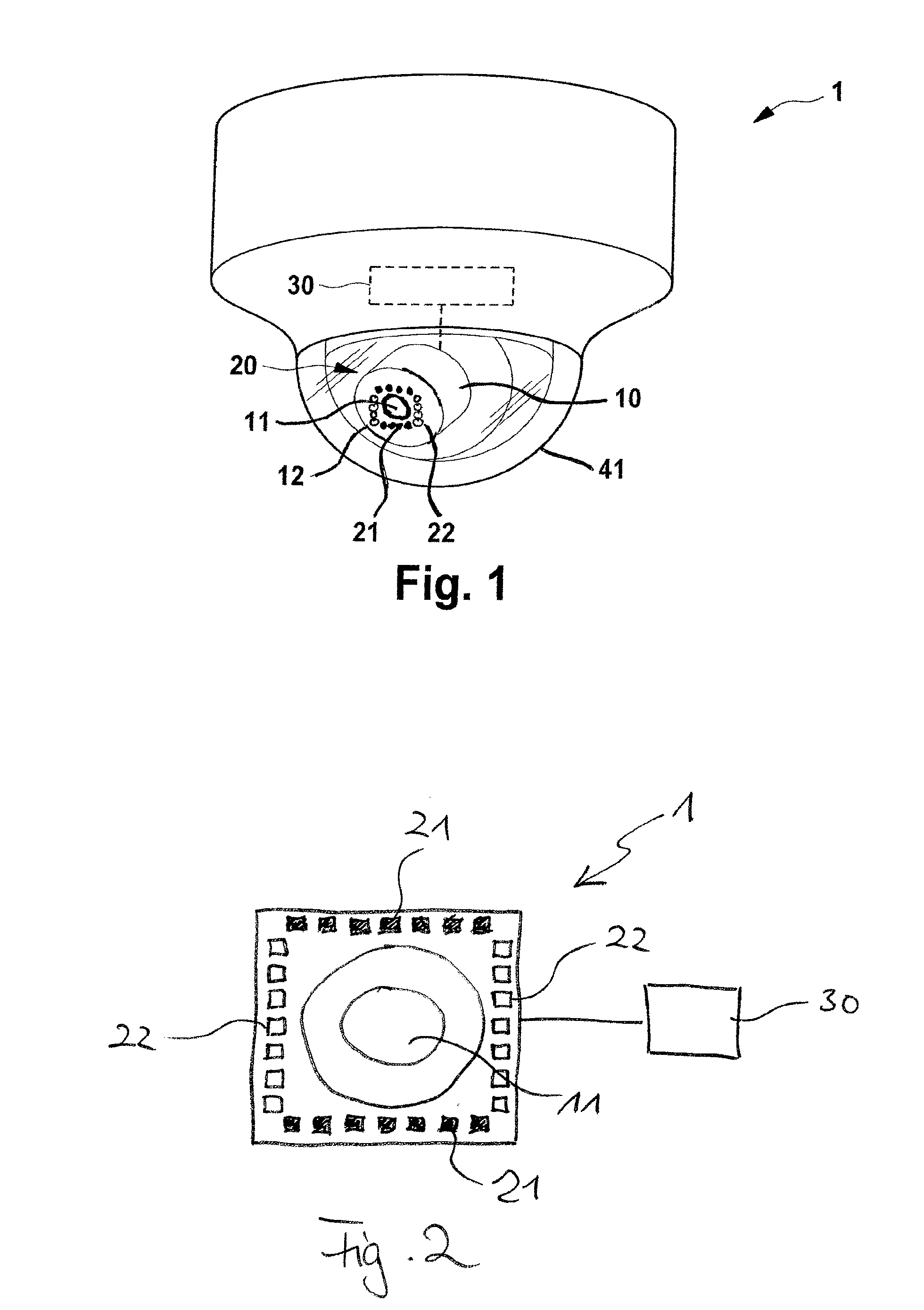 Surveillance apparatus having a radar sensor