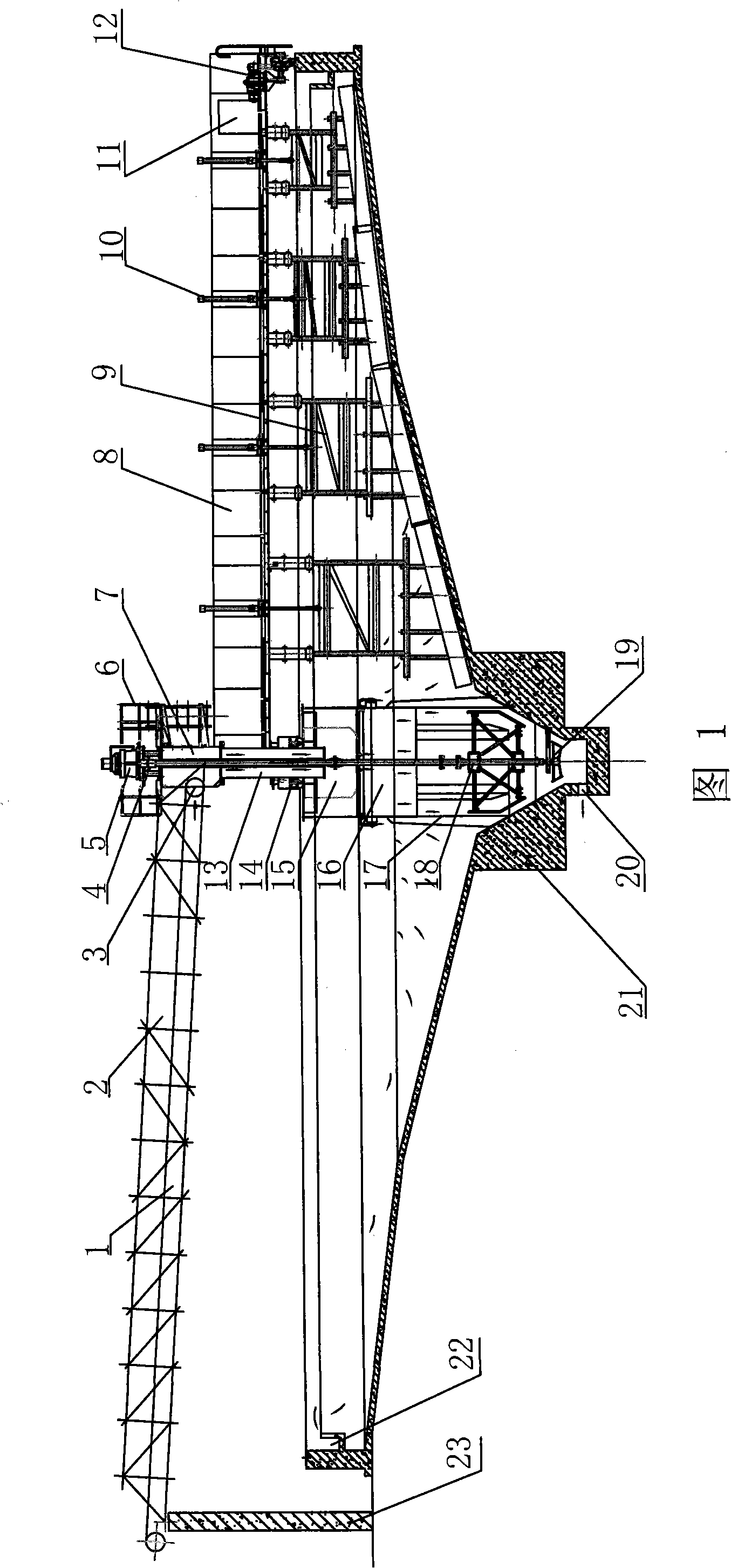 Automatic rake-lifting concentrator