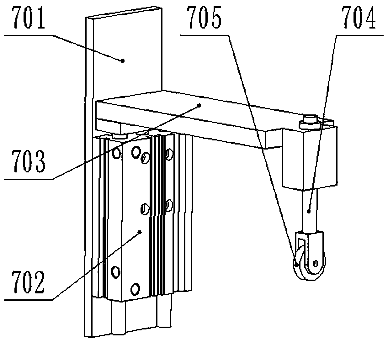 Electric safety test follower device for air conditioner sub-machine