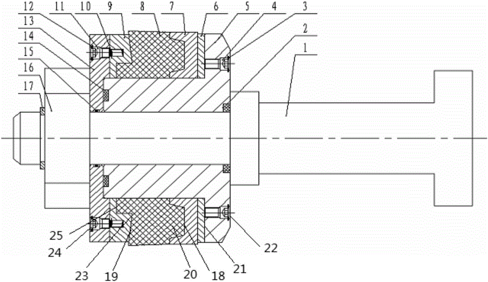 Detachable pre-tightening mud pump piston and disassembling method thereof