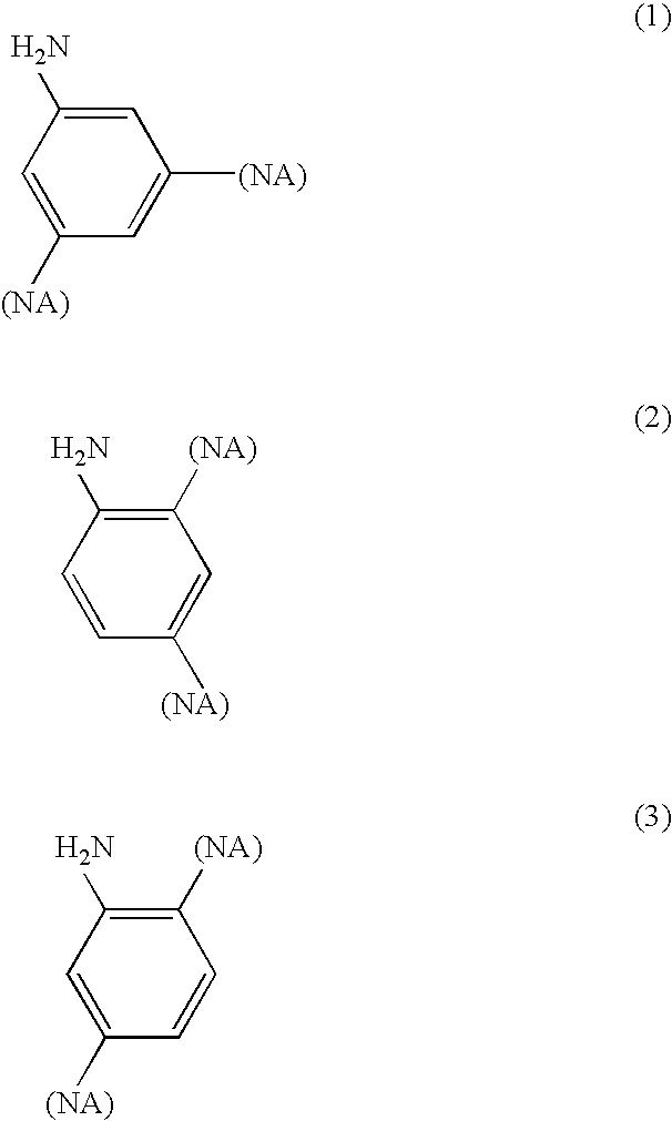 Dinadic phenyl amine reactive endcaps