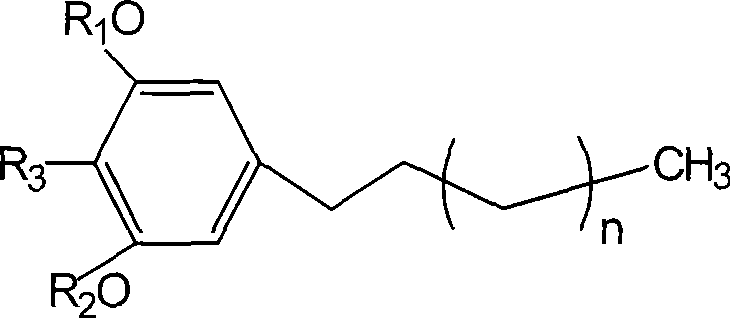 Preparation and use of compounds i.e., 1,3-dihydroxy-5-alkyl benzene as inhbitor of protein-tyrosine-phosphatase 1B