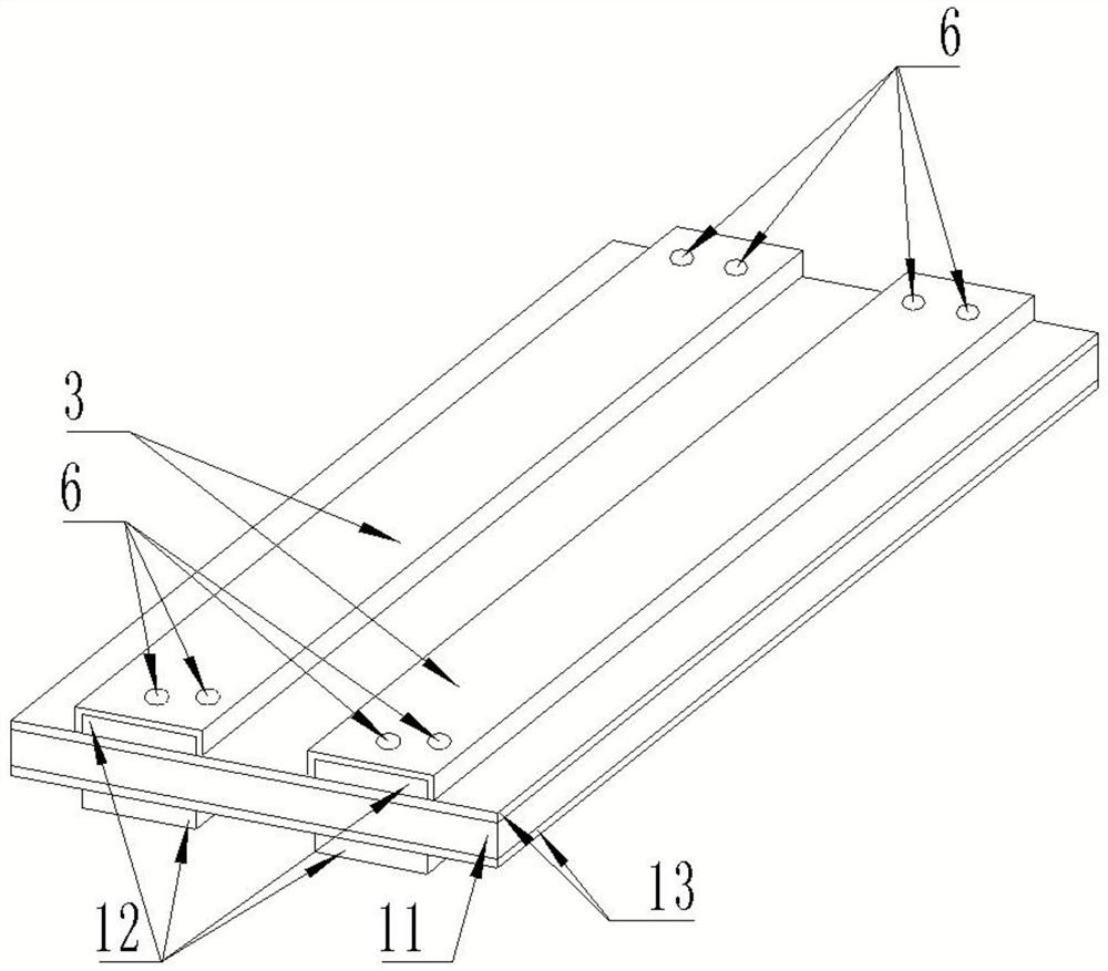 Current-conducting plate with electricity taken from bottom, track lamp and production method of current-conducting plate