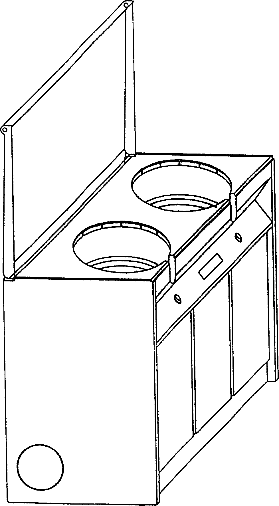 Fluid envelope surface type apparatus for shielding, separating and exhausting powdered smoke dust