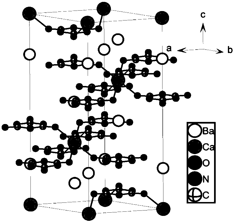 Calcium barium cyanurate double-refraction crystal for UV visible band and preparation method and application