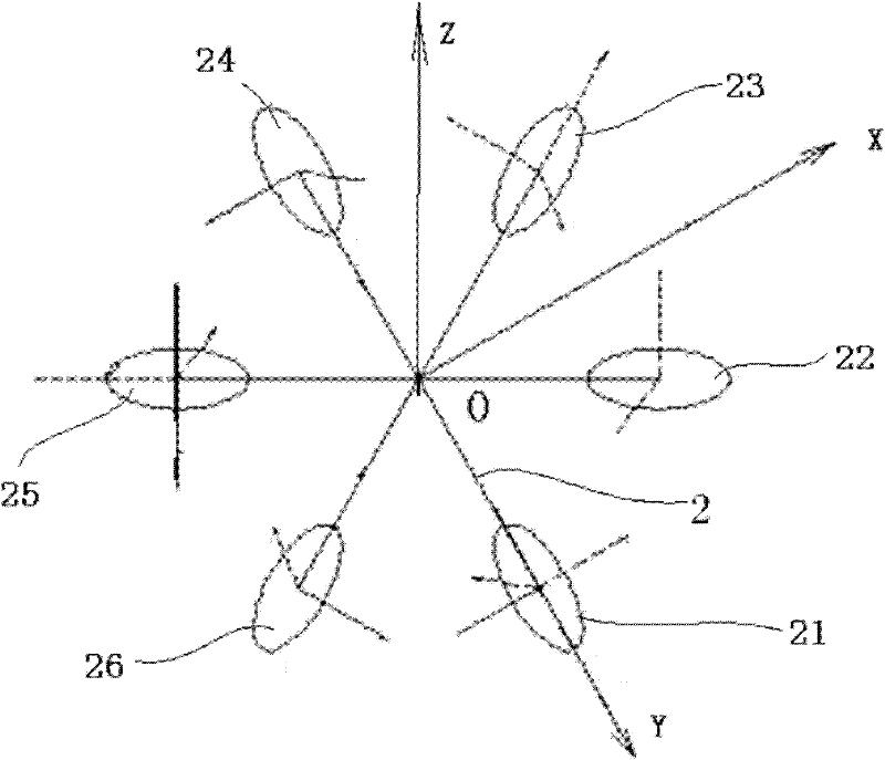 Multi-rotor-wing automatic positioning detector used for transmission line