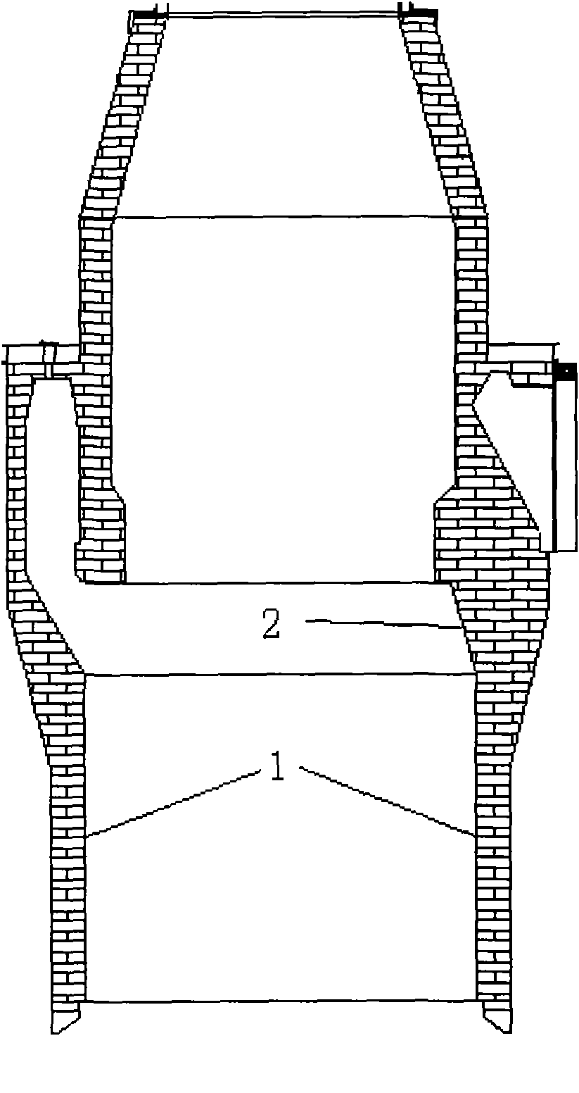 Integral casting construction process of dry quenching furnace