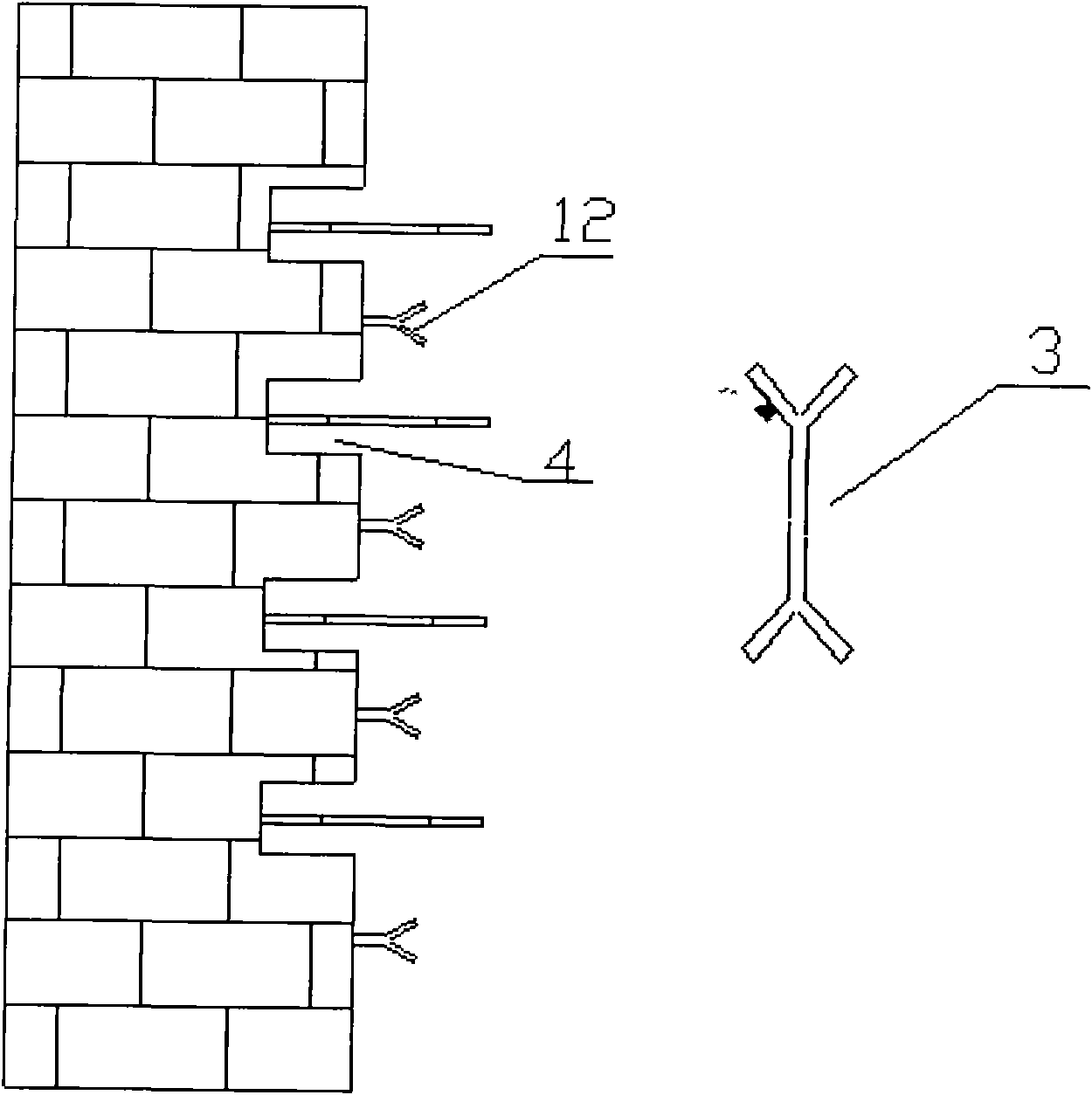 Integral casting construction process of dry quenching furnace