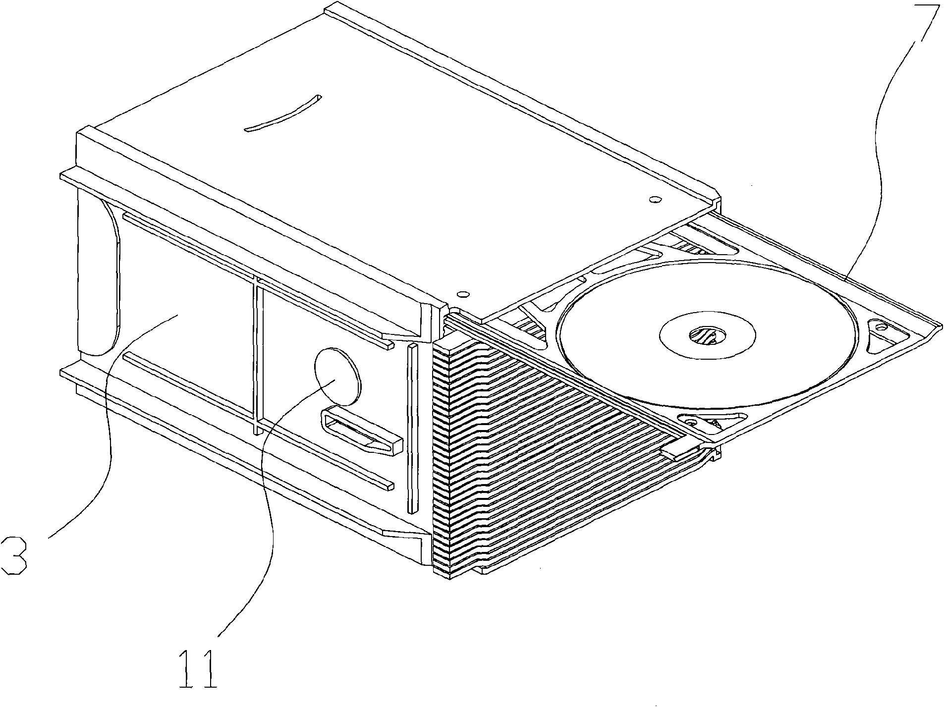 Cassette automatic login device of intelligent compact disc off-line intensive cabinet