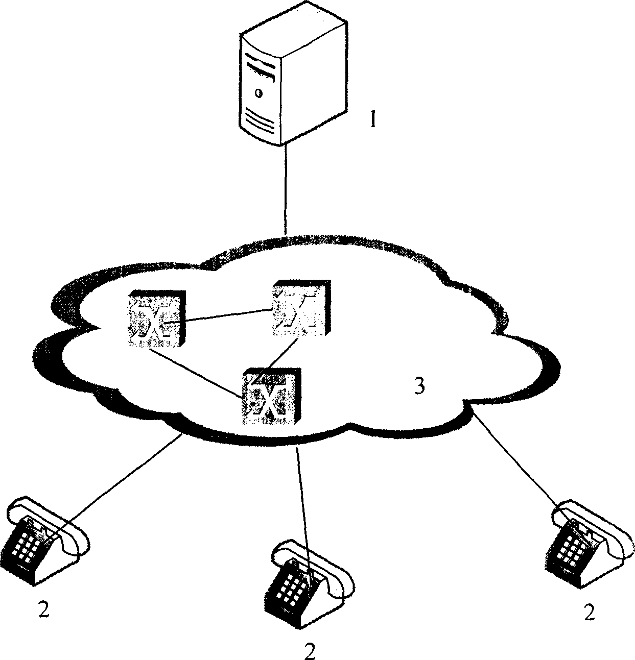 Telephone terminal with leave-message cuing function, voice letter-box system and realizing method