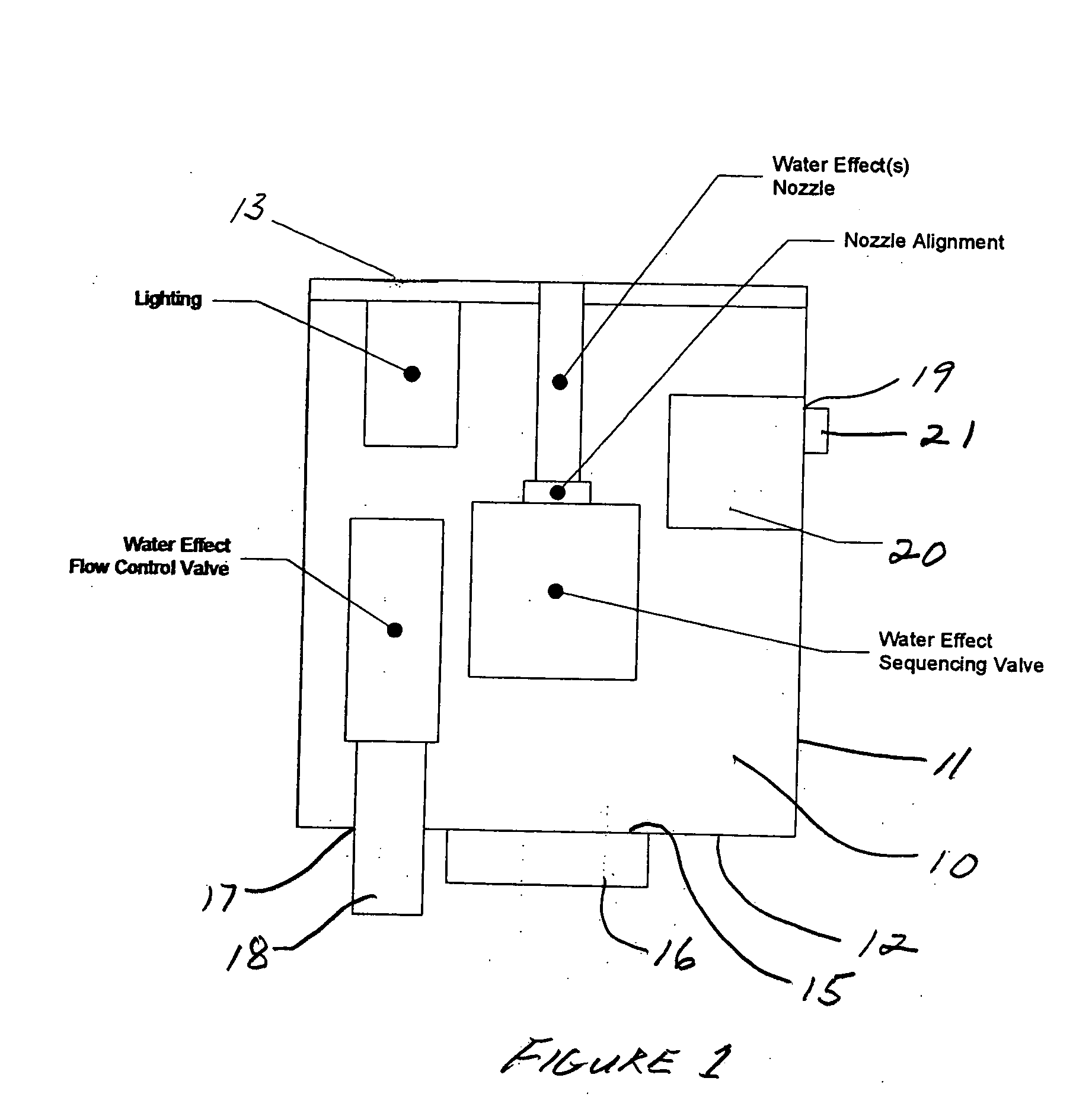 Modular fountain housing and fountain system