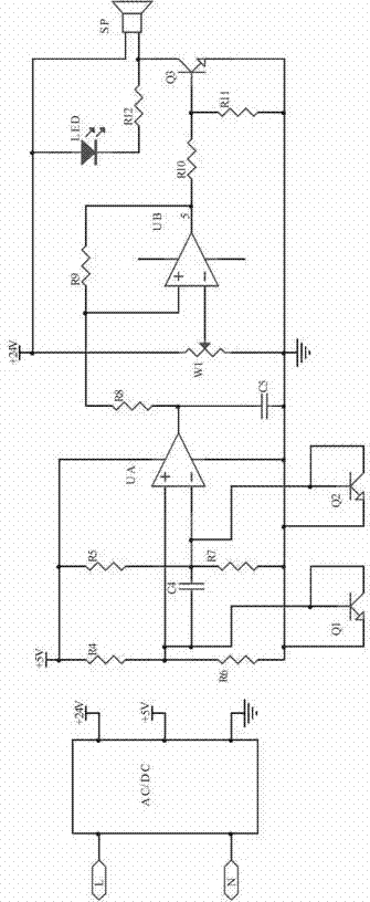 Extension socket capable of protecting router through temperature alarm