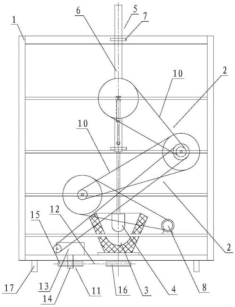 A tamping machine for kneading viscous food raw materials