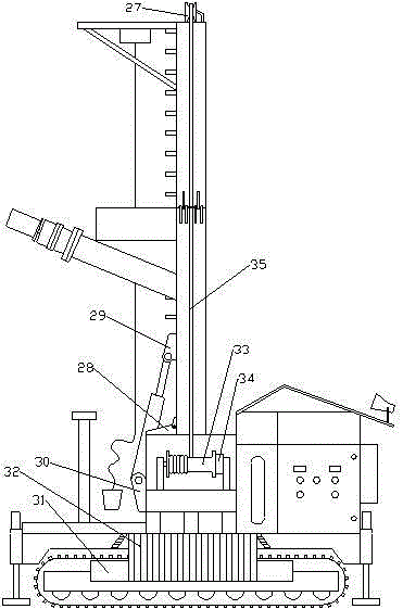 Pouring type pile driver and pile driving method therefor