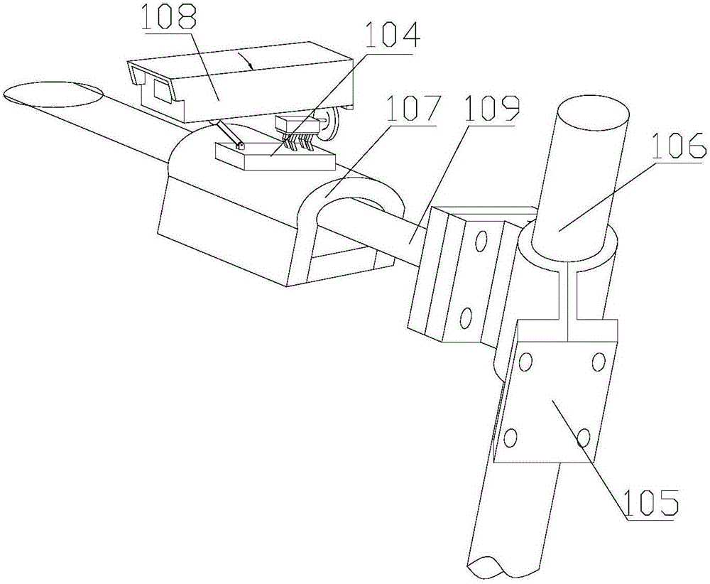 Lifting type image collection system for intelligent traffic violation information collection