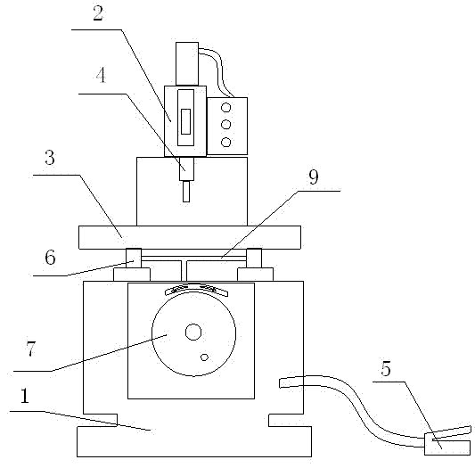 Punching machine with accurately angle-adjustable platform for materials