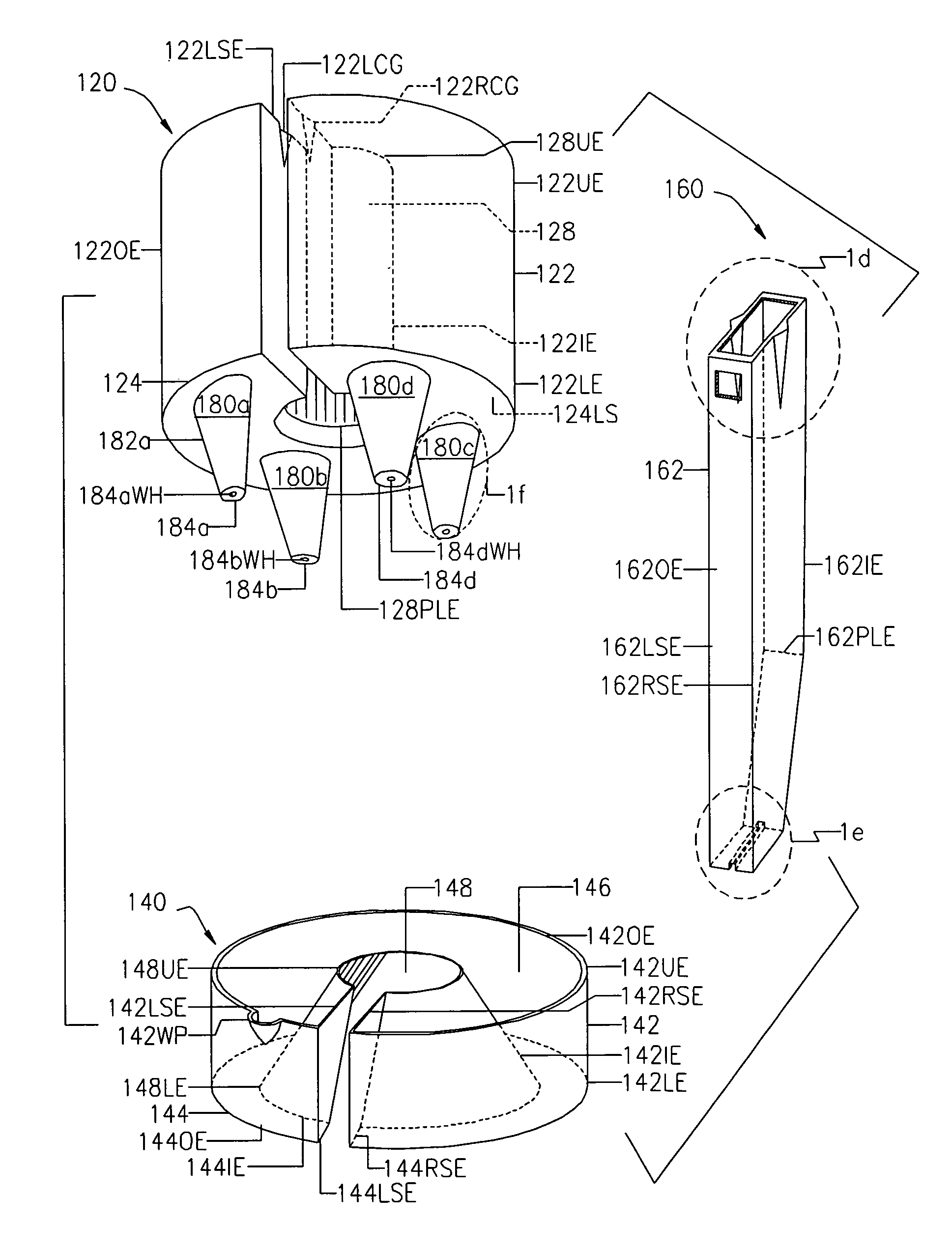 Decorative pole and pedestal stabilizing container