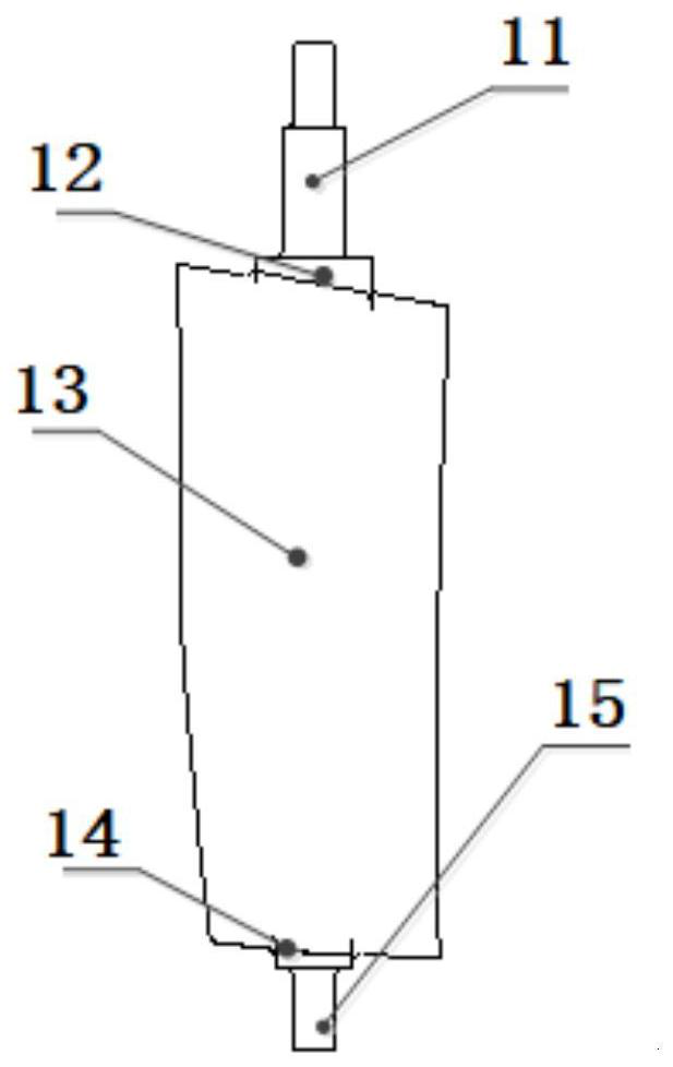 Composite material adjustable stator blade