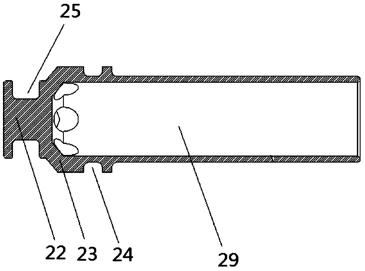 Blind plug fluid connector with spring not exposed on a flow channel