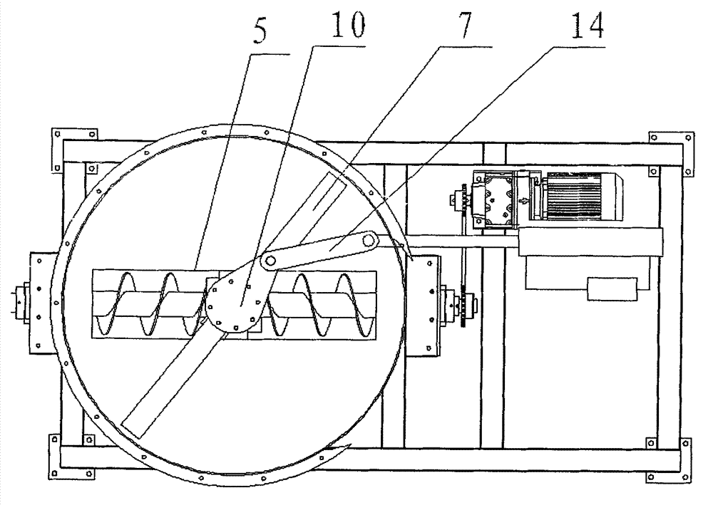 Sludge stock bin with rotary arch breaking mechanism