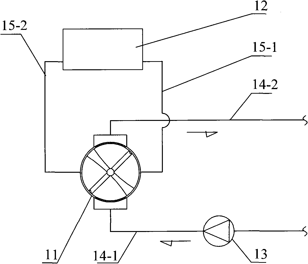 Cold and heat source revolution type dual-prevention device for sewage or surface water and system thereof