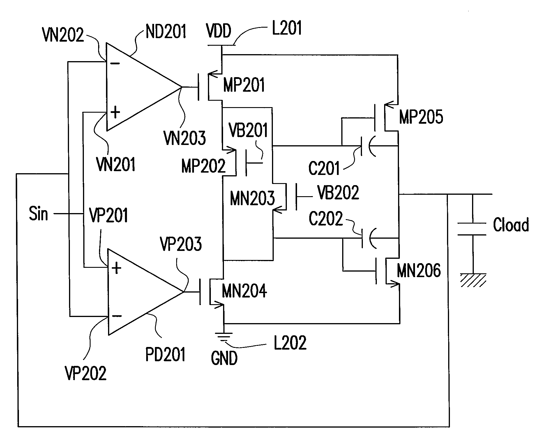 Buffer amplifier for source driver