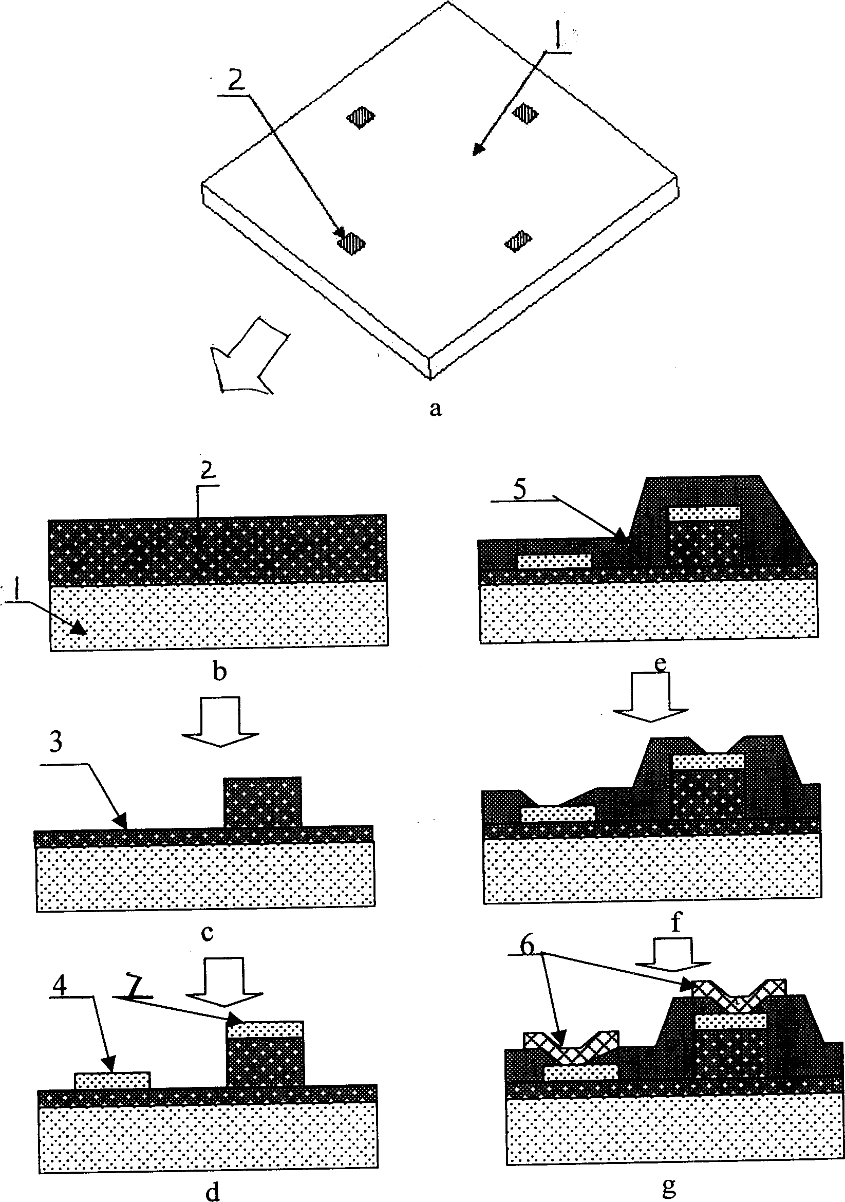 Resonance tunnel through pressure resistance type micro acceleration meter