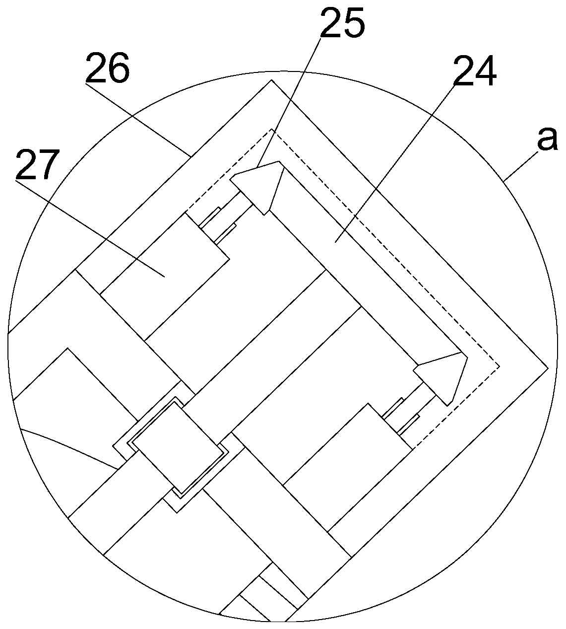 Movable building waste breaking and collecting device