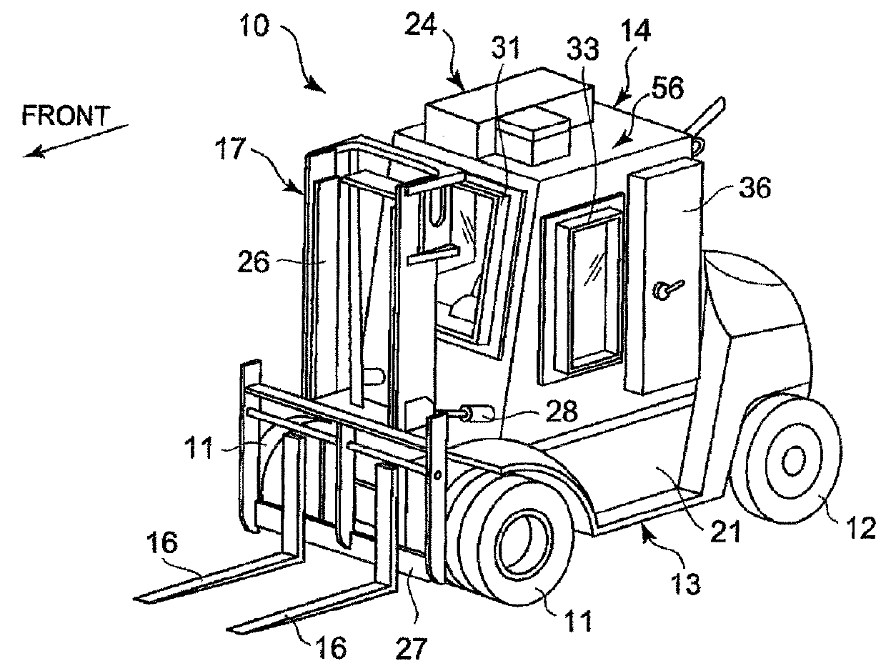 Manned vehicle and cabin structure thereof