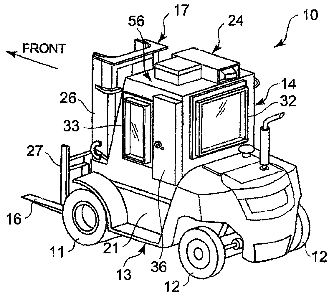 Manned vehicle and cabin structure thereof