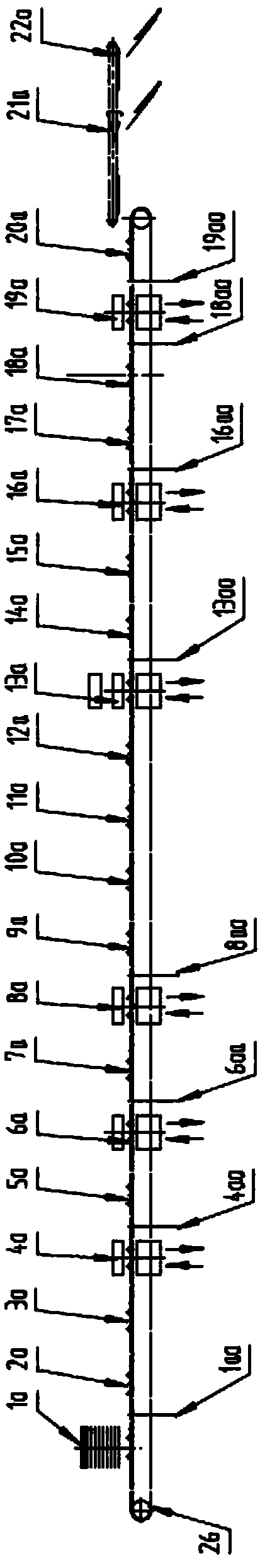 Easy-tear cap production line and manufacturing method