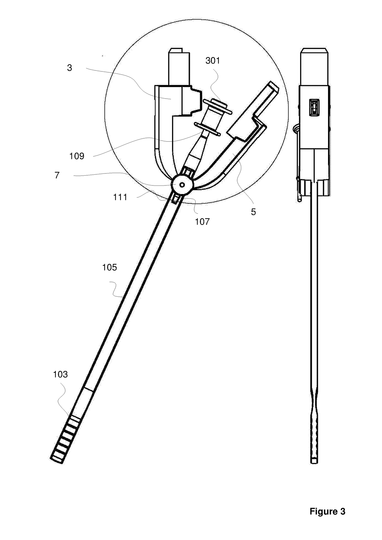 Method and device for securely loading and mounting a tubular device in a flexible wall