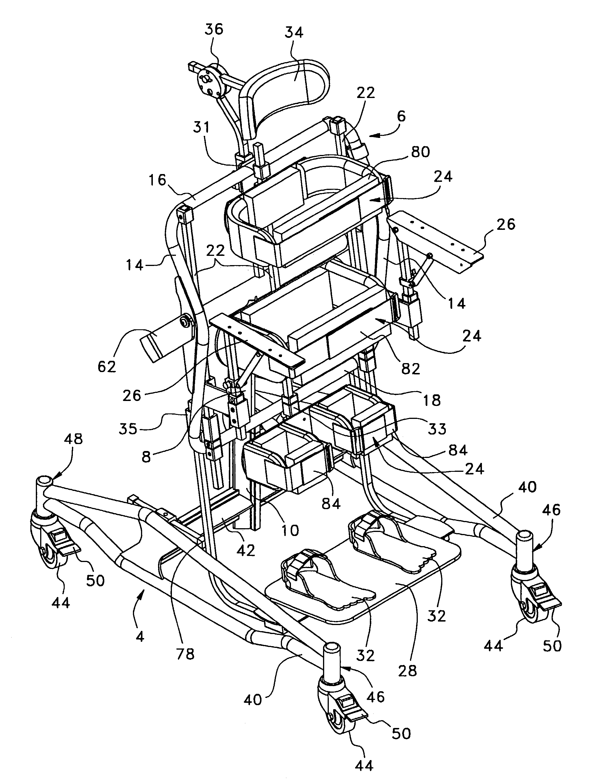 Dismountable multi-position stander