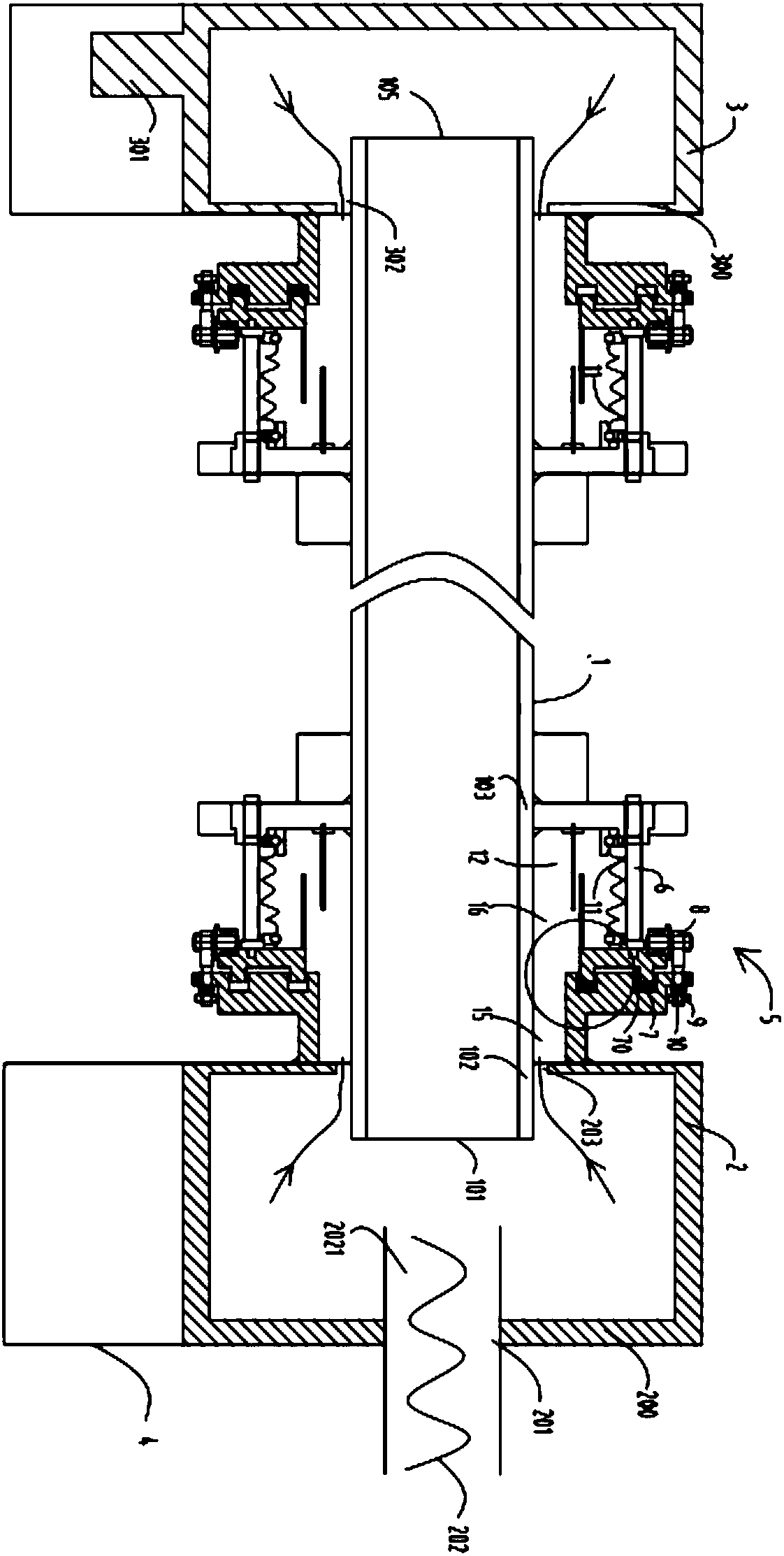 A rotary pyrolysis furnace